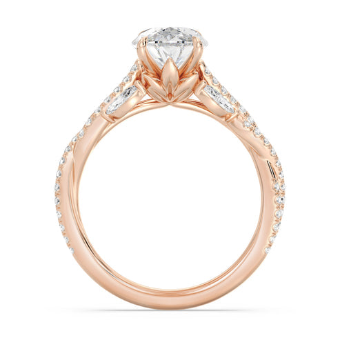 Enchanted Star Diamond And Gold Disney Princess Rapunzel Vine Engagement Ring