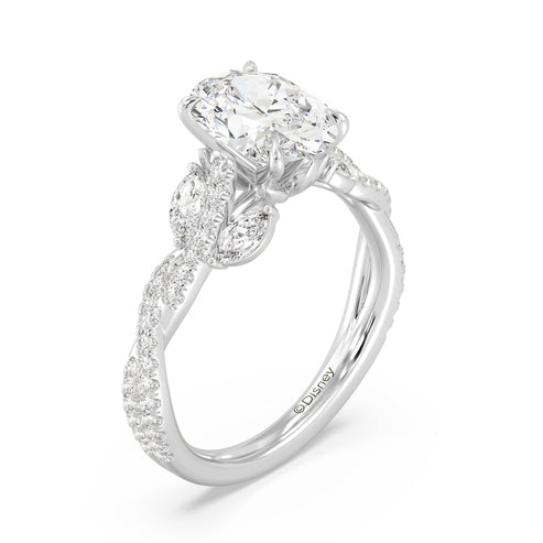 Enchanted Star Diamond And Gold Disney Princess Rapunzel Vine Engagement Ring