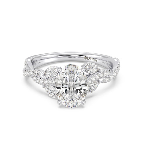 Enchanted Star Diamond And Gold Disney Princess Rapunzel Vine Engagement Ring