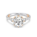 Enchanted Star Diamond And Gold Disney Princess Jasmine Three Stone Lotus Engagement Ring