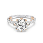 Enchanted Star Diamond And Gold Disney Princess Jasmine Three Stone Lotus Engagement Ring