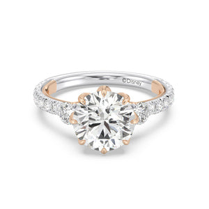 Enchanted Star Diamond And Gold Disney Princess Jasmine Three Stone Lotus Engagement Ring