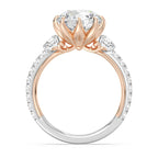 Enchanted Star Diamond And Gold Disney Princess Jasmine Three Stone Lotus Engagement Ring