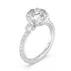 Enchanted Star Diamond And Gold Disney Princess Jasmine Three Stone Lotus Engagement Ring