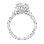 Enchanted Star Diamond And Gold Disney Princess Jasmine Three Stone Lotus Engagement Ring