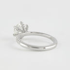 1.0 CT Round Cut Pave Style Moissanite Engagement Ring