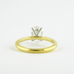 1.33 CT Oval Cut Moissanite Pave Engagement Ring