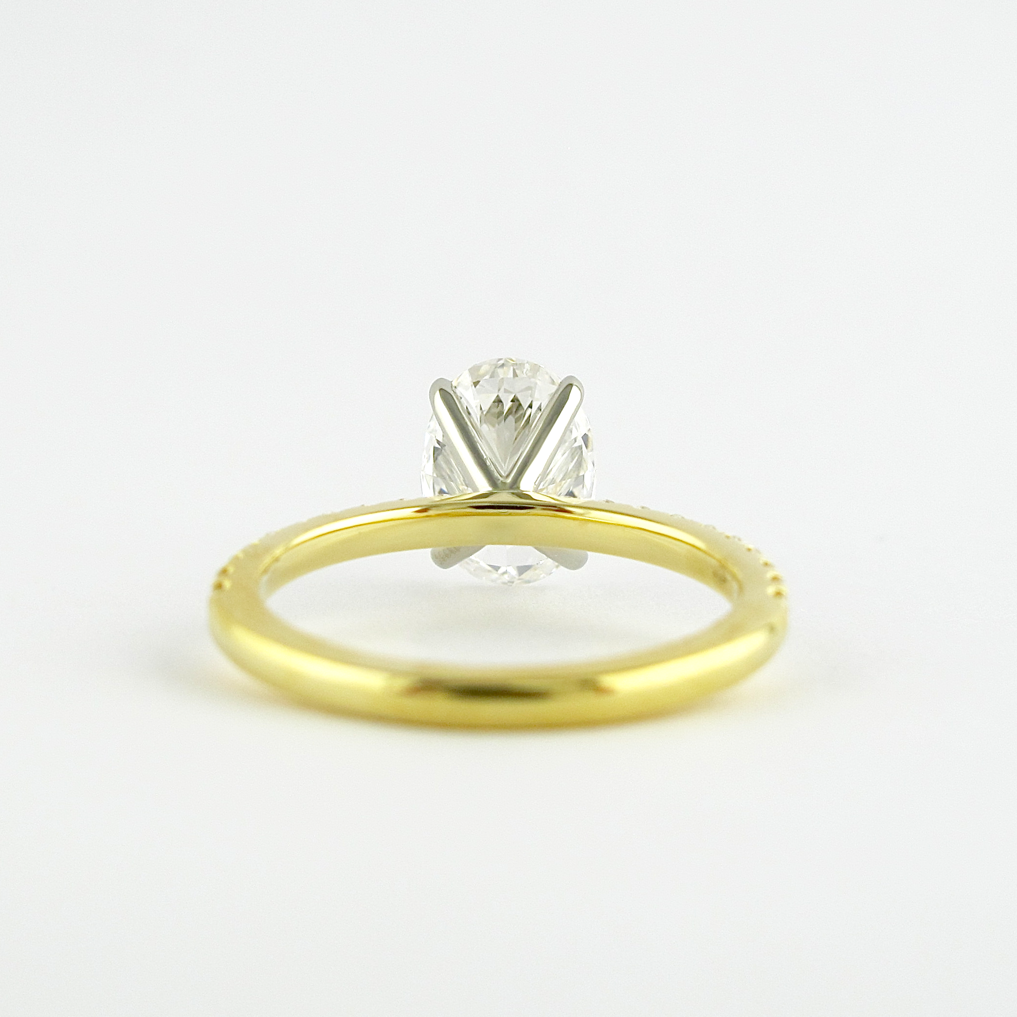 1.33 CT Oval Cut Moissanite Pave Engagement Ring