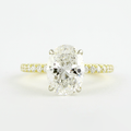 1.33 CT Oval Cut Moissanite Pave Engagement Ring