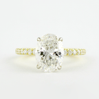 1.33 CT Oval Cut Moissanite Pave Engagement Ring