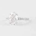 1.91 CT Oval Cut Moissanite Pave Engagement Ring