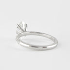 1.91 CT Oval Cut Moissanite Pave Engagement Ring