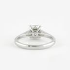 1.20 CT Cushion Cut Pave & Split Shank Moissanite Engagement Ring