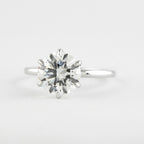 1.0 CT Round Cut Moissanite Solitaire Style Engagement Ring