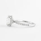 1.50 CT Round Moissanite Pave Engagement Ring