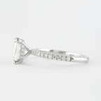 1.80 CT Cushion Cut Moissanite Pave Engagement Ring