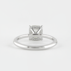1.80 CT Cushion Cut Moissanite Pave Engagement Ring