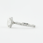 1.33 CT Oval Cut Hidden Halo Moissanite Engagement Ring