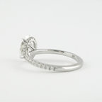 1.33 CT Oval Cut Hidden Halo Moissanite Engagement Ring