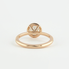 1.0 CT Round Cut Halo Style Moissanite Engagement Ring