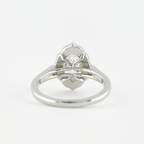 1.91CT Oval Cut Moissanite Vintage Halo Engagement Ring