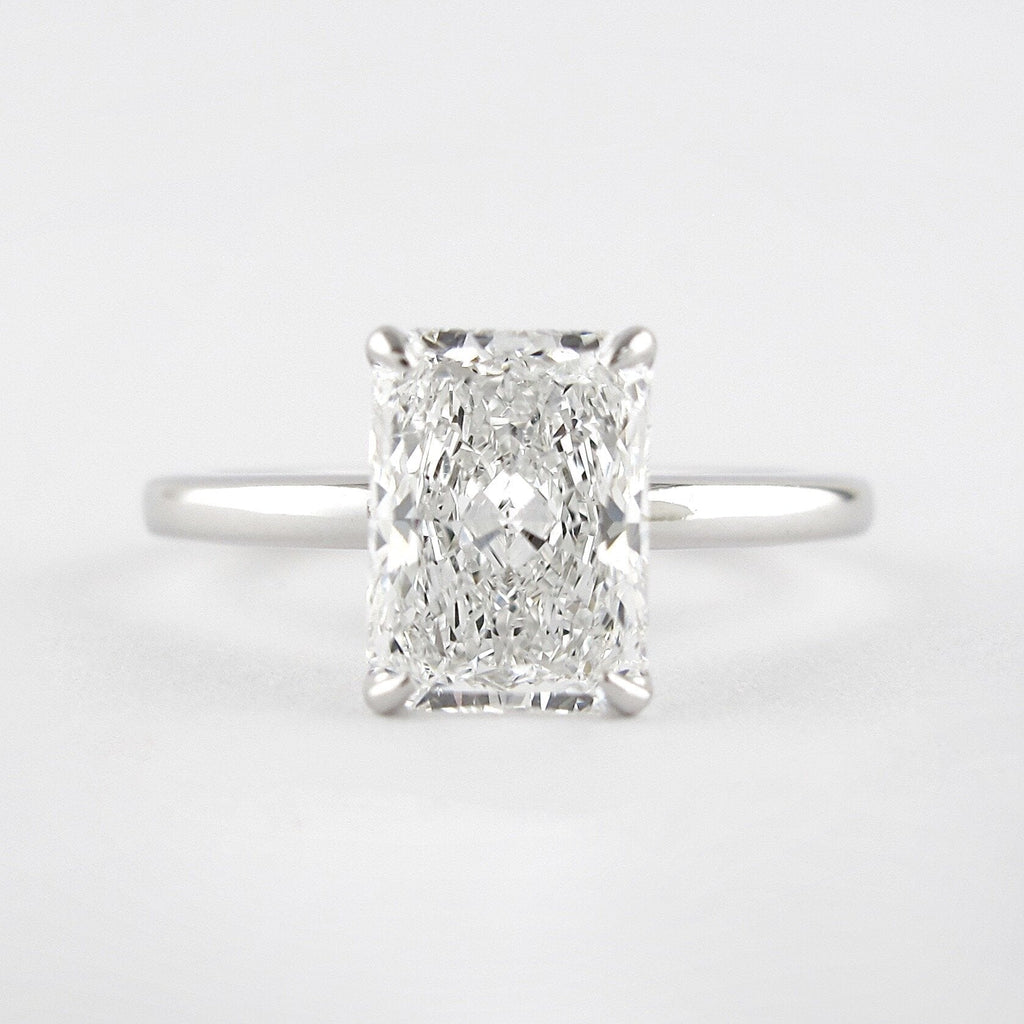 1.80 CT Radiant Cut Moissanite Solitaire Engagement Ring