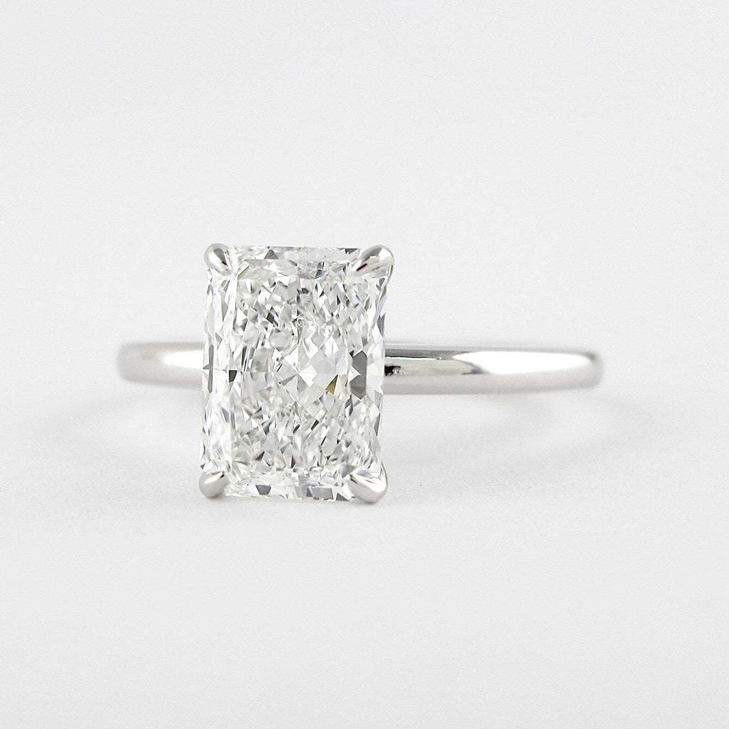 1.80 CT Radiant Cut Moissanite Solitaire Engagement Ring