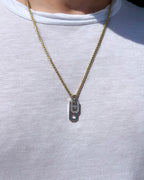 BRIGGS Two-Tone Pendant in Gold with 0.30ct Diamonds