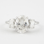 1.91 CT Oval Cut Moissanite Three Stone Engagement Ring