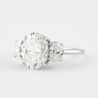 1.91 CT Oval Cut Moissanite Three Stone Engagement Ring