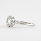 1.91 CT Oval Cut Moissanite Three Stone Engagement Ring