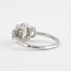 1.91 CT Oval Cut Moissanite Three Stone Engagement Ring