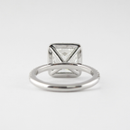 2.0 CT Princess Cut Moissanite Halo Engagement Ring