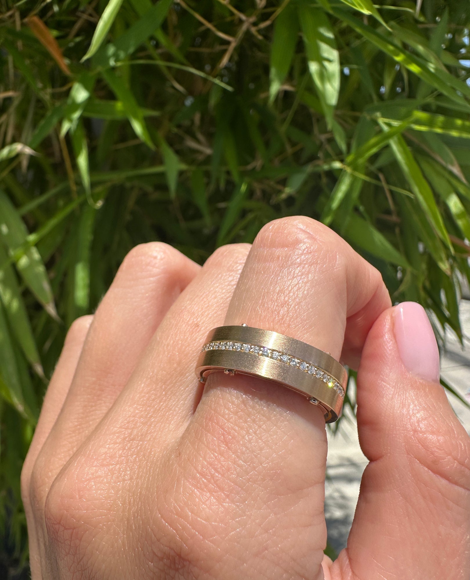 FRANKLIN Comfort Fit Gold Ring with 0.50ct Diamonds - 9mm - Wide Version