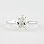 0.84 CT Oval Cut Moissanite Solitaire Style Engagement Ring