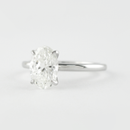 0.84 CT Oval Cut Moissanite Solitaire Style Engagement Ring