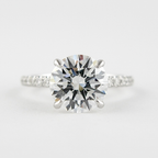 1.50 CT Round Cut Moissanite Pave Setting Engagement Ring