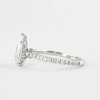 1.50 - 3.50 CT Pear Cut Moissanite Pave Engagement Ring