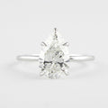 1.50 CT Pear Cut Solitaire Moissanite Engagement Ring