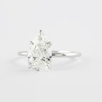 1.50 CT Pear Cut Solitaire Moissanite Engagement Ring