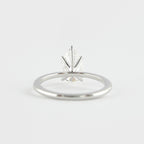 1.50 CT Pear Cut Solitaire Moissanite Engagement Ring