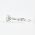 1.0 CT Round Cut Hidden Halo Moissanite Engagement Ring