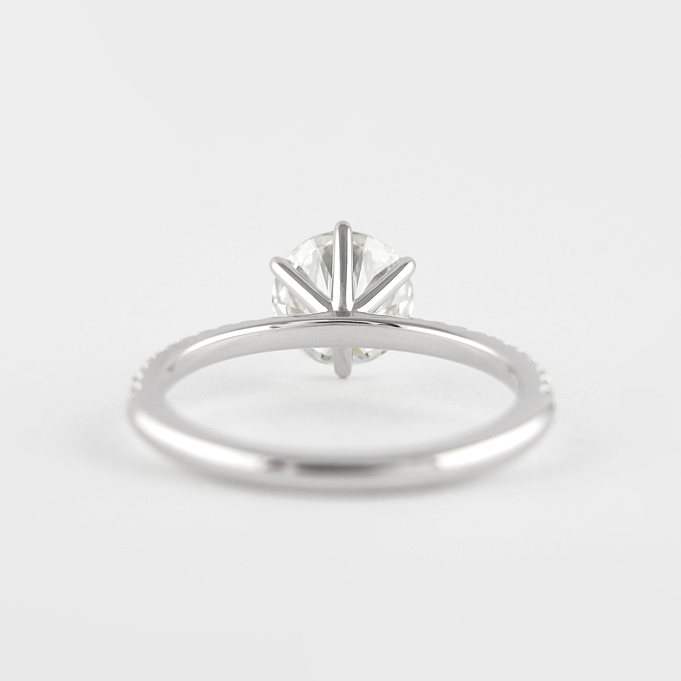 1.20 CT Round Cut Pave Style Moissanite Engagement Ring