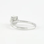1.0 CT Round Cut Hidden Halo Moissanite Engagement Ring