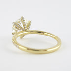 1.90 CT Round Cut Moissanite Diamond Pave Style Engagement Ring