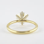 1.90 CT Round Cut Moissanite Diamond Pave Style Engagement Ring