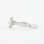 1.91 CT Oval Cut Moissanite Pave Engagement Ring