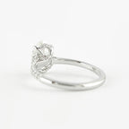 1.91 CT Oval Cut Moissanite Pave Engagement Ring