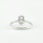 1.91 CT Oval Cut Moissanite Pave Engagement Ring