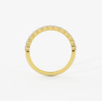 0.35 TCW Round Cut Half Eternity Moissanite Wedding Band